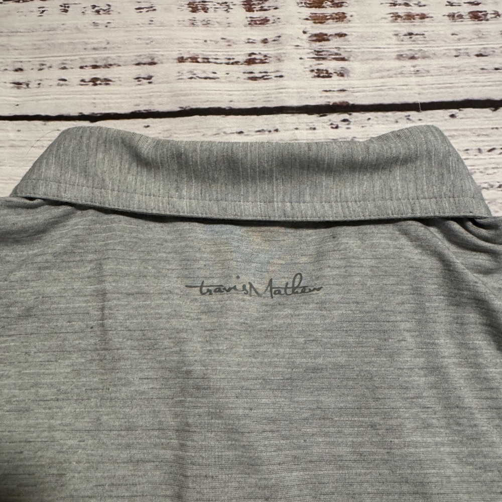 Travis Matthew Polo Grey Stretch Short Sleeve Golf Shirt Men's‎ Size 2XL - Picture 13 of 14